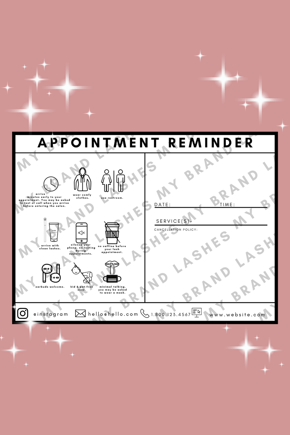 DOWNLOAD & PRINT - APPOINTMENT REMINDER CARDS
